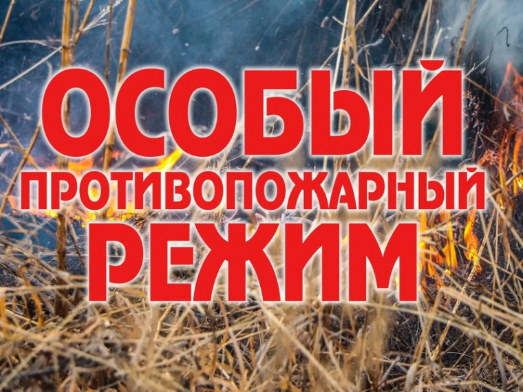 С 01 мая введен особый противопожарный режим. С 01 мая введен особый противопожарный режим.